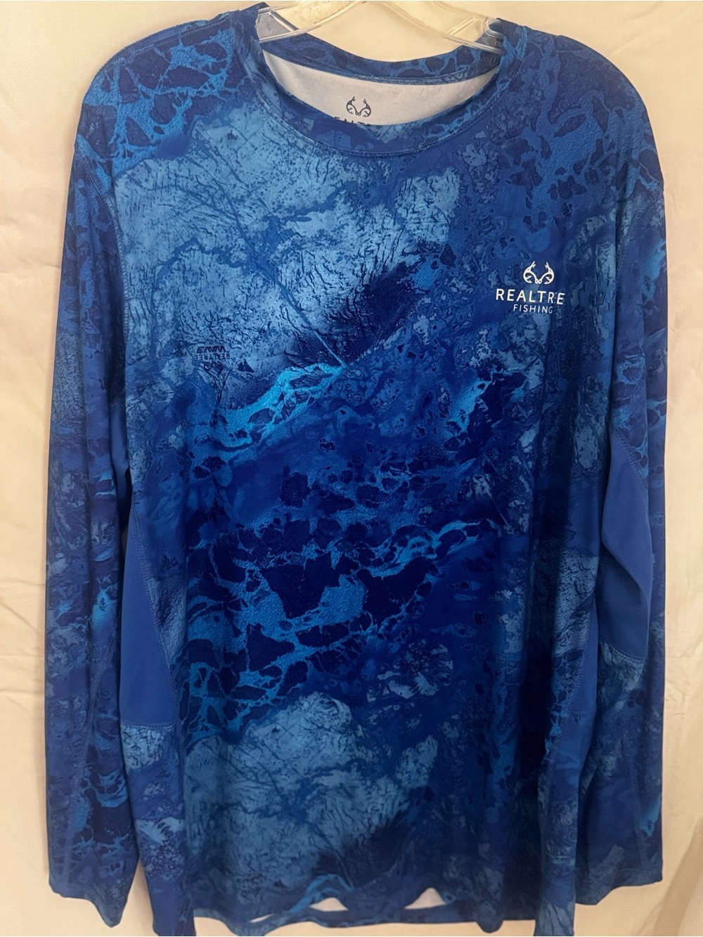 Realtree Blue Marbled Performance Fishing Shirt
